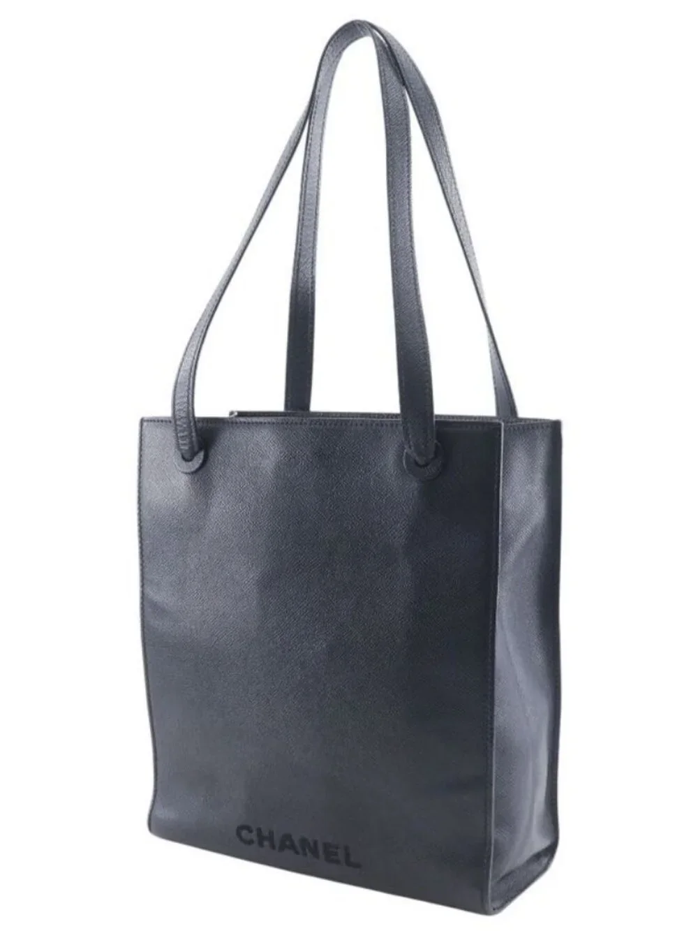 Chanel Logo Caviar Leather Black Tote - Picture 2 of 10